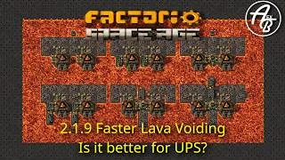 Thumbnail: Factorio 2.1.9 Faster Lava Voiding UPS Benchmark