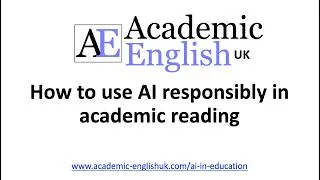 Thumbnail: How to use AI responsibly in academic reading (writer stance and hedging language)