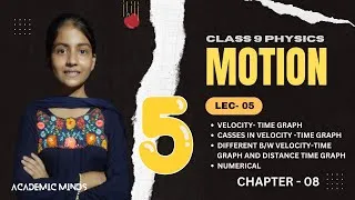 Thumbnail: velocity time graph | Graphical representation of motion  | MOTION class 9 | Lec - 05  | numerical