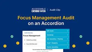 Thumbnail: Focus state audit on an accordion component | Accessible Web Audit
