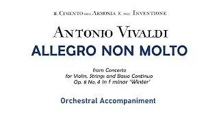 Thumbnail: Antonio Vivaldi -  'Allegro non Molto' from 'The Four Seasons' Winter (Orchestral Accompaniment)