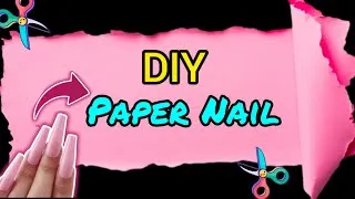Thumbnail: SO EASY ! 🩷 Look How I Make Glittery Finish  PAPER FALSE NAILS / Paper Fake Nails/DIY 