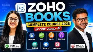 Thumbnail: Learn Zoho Books in One Video 🚀 | Complete Accounting & Inventory Course 2026