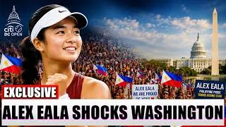 Thumbnail: WASHINGTON ERUPTS! 🇵🇭 Alex Eala's Arrival Sparks a Massive Filipino Fan Invasion!