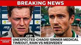Thumbnail: SINNER COLLAPSES MEDICAL TIMEOUT AND RAIN CHAOS VS MEDVEDEV