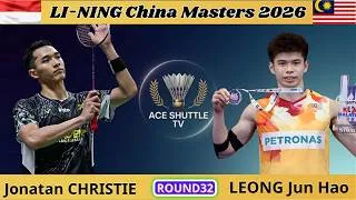 Thumbnail: Jonatan Christie vs Leong Jun Hao | R32 China Masters 2026