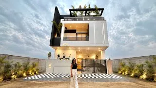 Thumbnail: सिर्फ़ 139 गज के प्लॉट पर इतनी आलीशान कोठी 😱 25X50 House design With Lift Garden & Modern interior  