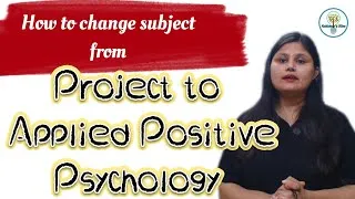 Thumbnail: How to change from Project to Applied Positive Psychology 