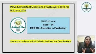 Thumbnail: MPC 006 Important Questions with PYQs for June 2026 Exam