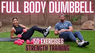 Thumbnail: Full Body Dumbbell Workout - 50 Exercises - No Repeat Workout