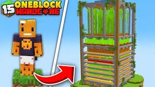 Thumbnail: I Built the Biggest Farm in ONE BLOCK Minecraft