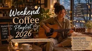 Thumbnail: Weekend Coffee Playlist 2026 ☕ Peaceful Guitar Covers & Relaxing Cafe Songs