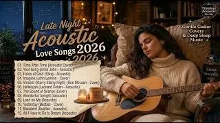 Thumbnail: Late Night Acoustic Love Songs 2026 ✨ Gentle Guitar Covers & Deep Sleep Music
