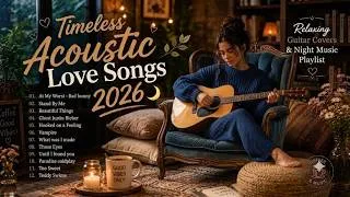 Thumbnail: Timeless Acoustic Love Songs 2026 🌙 Relaxing Guitar Covers & Night Music Playlist