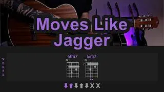 Thumbnail: Moves Like Jagger - Maroon 5 ft. Christina Aguilera | Guitar Lesson/Tutorial with Chords
