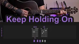 Thumbnail: Keep Holding On - Avril Lavigne | Guitar Lesson/Tutorial with Chords/Tabs and Lyrics