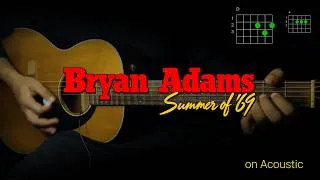 Thumbnail: Summer of 69 - Acoustic Guitar Cover with Chords on Screen