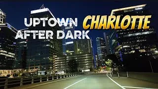 Thumbnail: Uptown Charlotte NC Night Drive | North Carolina City Lights  #uptowncharlotte #northcarolina #pov 