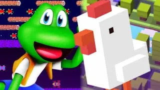 Thumbnail: Frogger vs Crossy Road - Acting Out Rap Battles