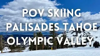 Thumbnail: POV Palisades Tahoe-Olympic Valley Skiing Siberian Ridge Top to Bottom Spring 2021