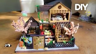 Thumbnail: Building a Tiny Japanese Sakura House 🌸 | Mini Cherry Courtyard Dollhouse | Relaxing BGM
