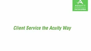 Thumbnail: Client Service the Acuity Way
