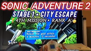Thumbnail: Sonic Adventure 2: City Escape Mission 4 Rank A - Reach The Goal Within 3 Minutes - Sega Dreamcast