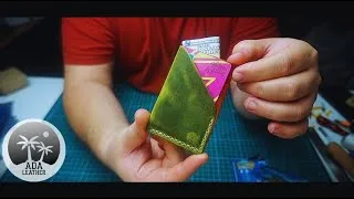 Thumbnail: Lime Green Leather Card Holder That Pops!