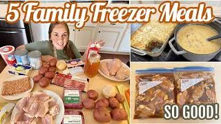 Thumbnail: 5 Family Freezer Meals That Are SO Good | Budget Meal Prep for Busy Moms