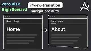 Thumbnail: Native CSS Page View Transition Animations navigation auto
