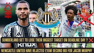 Thumbnail: Newcastle United REJECT £15M JACOB MURPHY BID + Sunderland HIJACKED FOR FOFANA ON DEADLINE DAY ? 