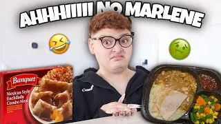 Thumbnail: EATING ONLY TV DINNERS FOR 24 HRS🤣😒