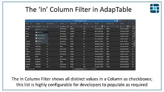 Thumbnail: The "In" Column Filter in AdapTable