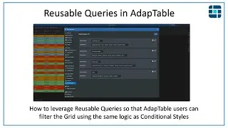 Thumbnail: Reusable Queries in AdapTable