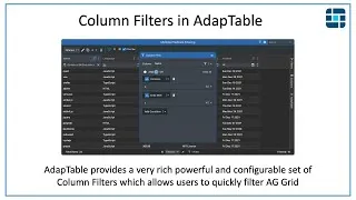 Thumbnail: Column Filters in AdapTable
