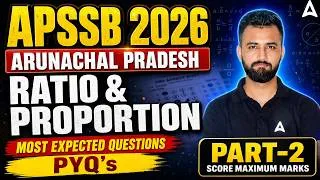 Thumbnail: APSSB CGL & CHSL Preparation  2026 | Ratio & Proportion PYQ | Most Expected Questions | Part-2