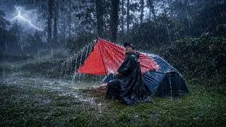 Thumbnail: Alone in a Brutal Storm ⛈️Surviving a Violent Storm - WORST EXPERIENCE OF BEING HIT BY A RAIN STORM
