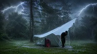 Thumbnail: THE WORST EXPERIENCE OF A NON-STOP THUNDERSTORM ‼️ CAMPING IN THE MIDDLE OF BAD WEATHER HEAVY RAIN