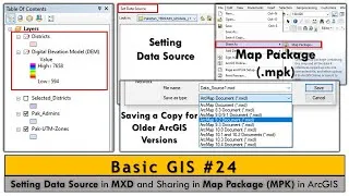 Thumbnail: Basic GIS # 24 | Setting Data Source in MXD and Sharing in Map Package (MPK) in ArcGIS [Urdu/ Hindi]
