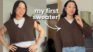 Thumbnail: I Knit My First Sweater… Here’s How It Turned Out (Lakes V-Neck by Ozetta)