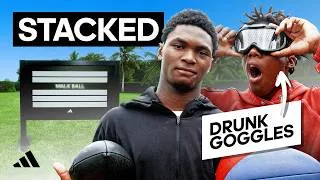 Thumbnail: College Players Take On Football Challenges With A Twist! 👀 | Stacked