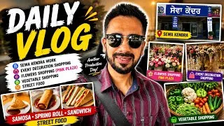 Thumbnail: Daily Vlog | Sewa Kendra Work 📄 | Event Decoration Shopping | Street Food & Vege Shopping #vlog