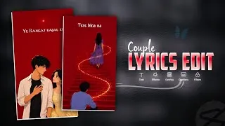 Thumbnail: Instagram Trending Couple Lyrics Video Editing | Viral Couple Lyrics Reels Video Editing In Capcut ✨