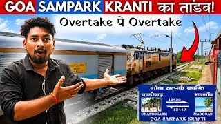 Thumbnail: “12450 Goa Sampark Kranti Express = Full Priority Monster!👺 10+Overtakes | Chandigarh - Madgaon 🚂”