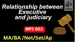 Thumbnail: Relationship between executive and judiciary #publicadministration#politicalscience #ugcnet 