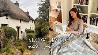 Thumbnail: Slow Living in Rainy England | Preparing for Autumn, Baking & Sewing in Countryside Home Silent Vlog