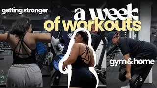 Thumbnail: a week of WORKOUTS with me - Gym, home workouts & getting stronger 💪🏼