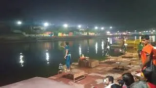 Thumbnail: On my night walk in the holy city of Ujjain, India. they're worshipping the holy river shipra.