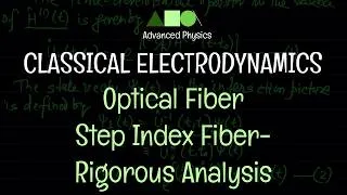 Thumbnail: Classical Electrodynamics - Optical Fiber : Step Index Fiber- Rigorous Analysis of Single-Mode Fiber