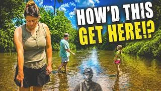 Thumbnail: This Riverbed Hides a Ghost Town's Past! Metal Detecting for Antique River Treasure!!